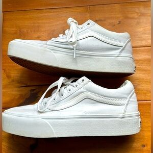 White Vans Shoes Womens 7.5